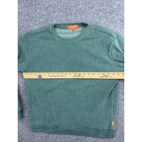Negative Space Sweatshirt Mens Large Green Corded Ribbed Crewneck Pullover Soft - Picture 5 of 7